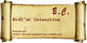 Bródi Celesztina névjegykártya